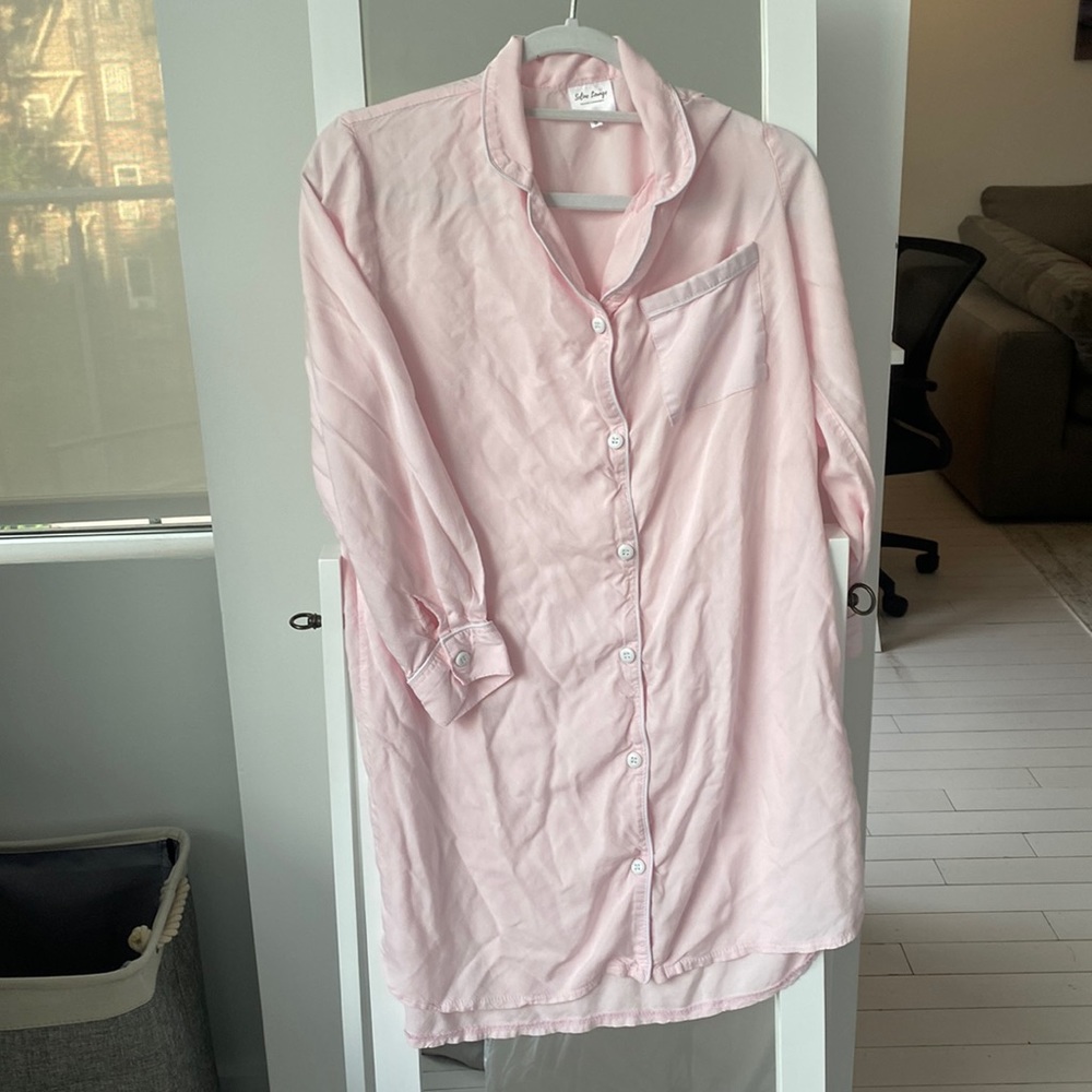 Light pink pajama dress